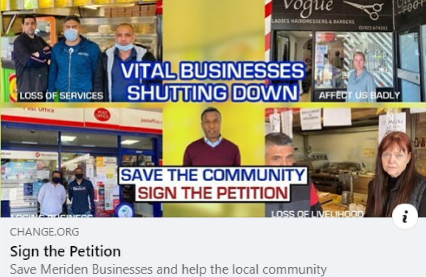 Photo for campaign save Meriden Businesses